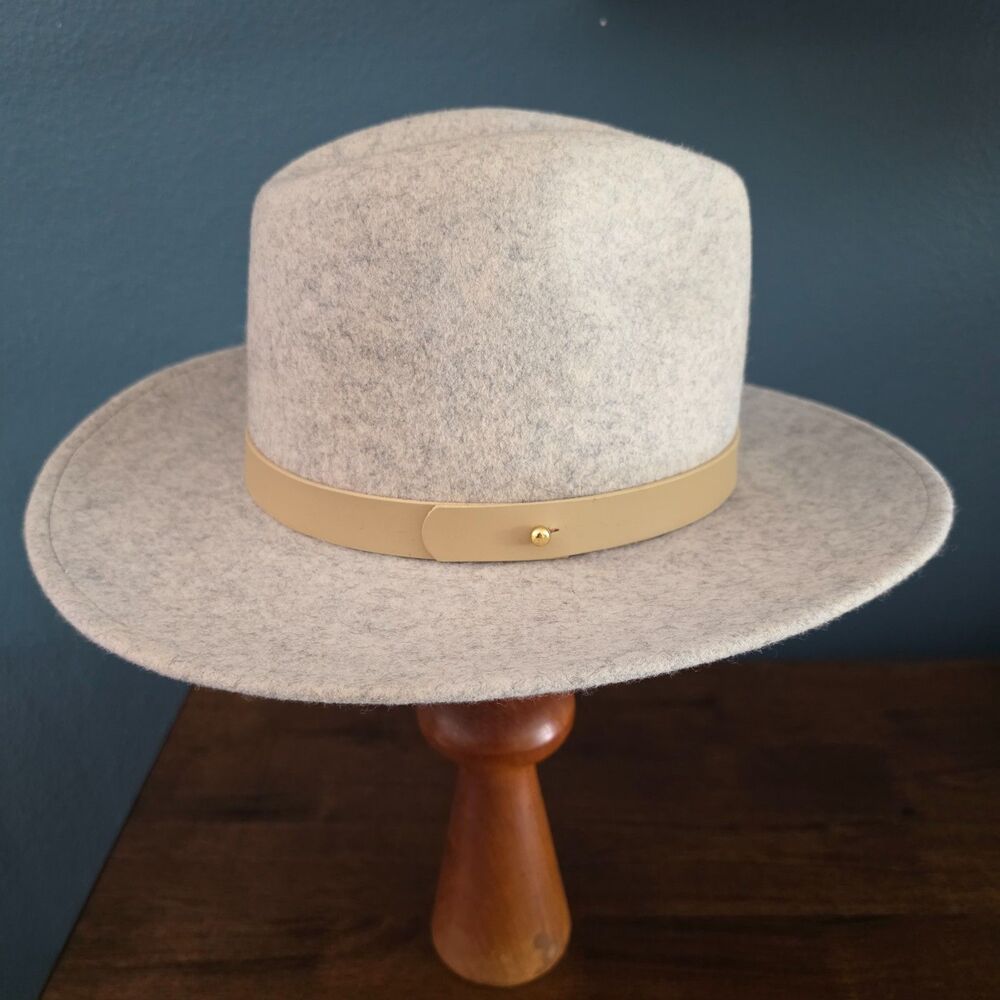 Lack of Color Zulu Rancher Hat 100% Australian Wool Heather Gray Beige S 55CM